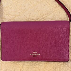 Coach Magenta Leather Crossbody Bag